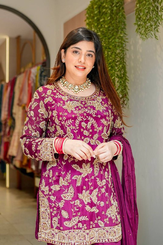 Heavy Embroidered Designer Sharara Suit with Dupatta