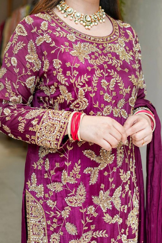 Heavy Embroidered Designer Sharara Suit with Dupatta